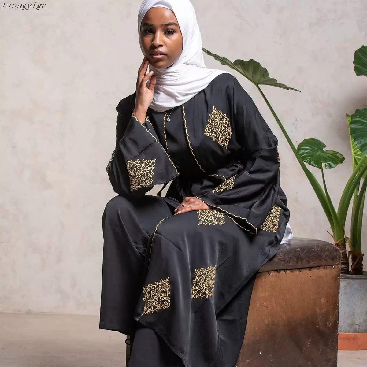 ЖЕНСКИЙ кардиган халат женское плацан Robe Женское Дубай халат