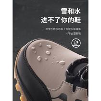 Thickened snow boots for men 2024 travel non-slip warm Martin boots waterproof plus velvet thickened outdoor ski mountaineering boots