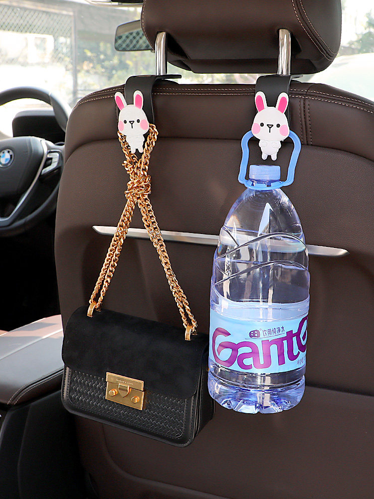Cartoon Rabbit car hook seat back hook car small hook rear seat trailer car multi-function hook