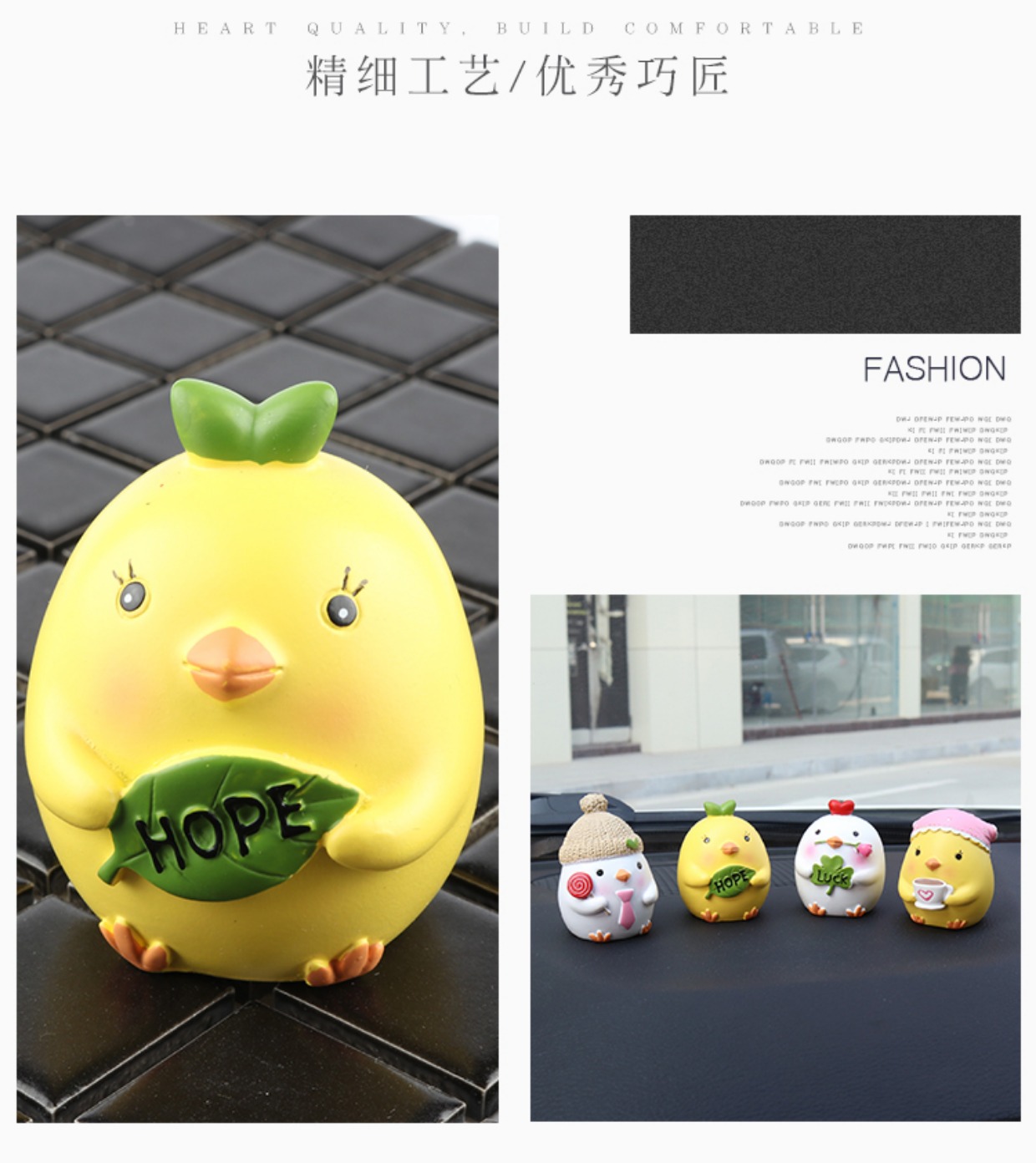 Sáng tạo xe trang trí gà dễ thương phụ kiện xe hơi xe trang trí xe cung cấp phim hoạt hình búp bê búp bê phụ kiện xe hơi đồ trang trí xe oto