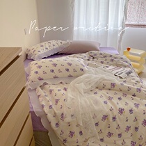 (deer and) first love for taste) snowspun lace with gentle full cotton four sets of young girl hearts pure cotton sheet quilt cover