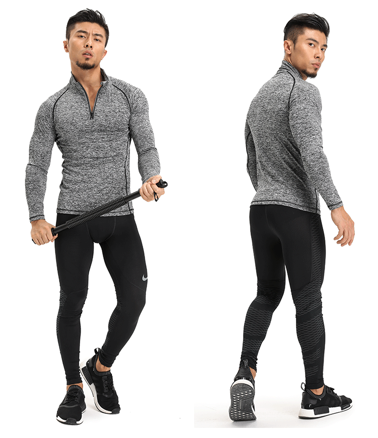 Thể thao vớ nam nhanh chóng làm khô áo len bóng rổ chạy cao đàn hồi T-Shirt phòng tập thể dục quần áo mùa thu đào tạo quần áo quần áo tập gym nữ adidas chính hãng