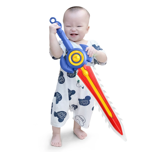 Мигающая игрушка с лазером, электрический разноцветный святой меч со светомузыкой для мальчиков, подарок на день рождения