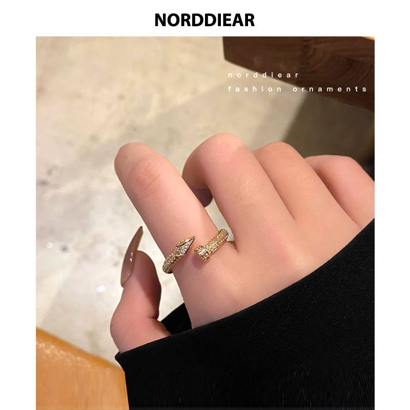 Net red light luxury niche design ring female ins tide does not fade opening adjustable fashion personality index finger ring