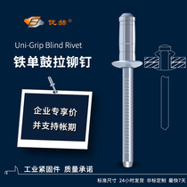 Single drum rivet All iron drum type rivet Single drum type round head core blind rivet Carbon steel countersunk head drum type core blind rivet