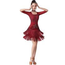 Essana Latin Dance Skirt New Professional Competition Performance Costume Female Adult 2024 Sexy Tassel Dress
