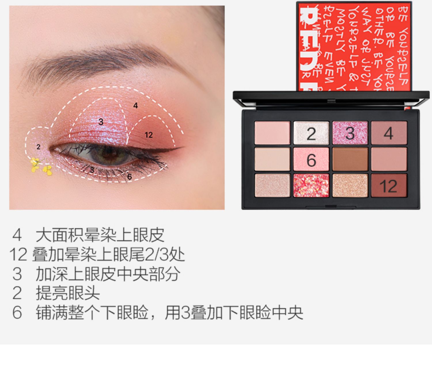 Redearth red earth Variety tự mười hai màu phấn mắt sequin ngọc trai mới bắt đầu chính thức - Bóng mắt Cao