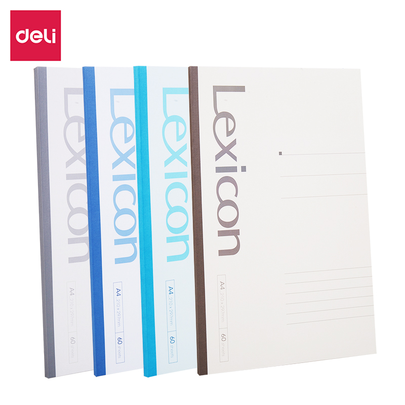 12 books Deli A5B5A4 notebook diary for student office 40 pages 60 pages recollection record book Soft-faced notepad Exercise book Manuscript 23200