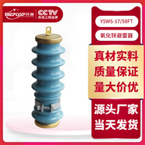 Guangdong type lightning arrester Y5WS-17 50FT new blue ceramic line zinc oxide lightning arrester 10-12KV