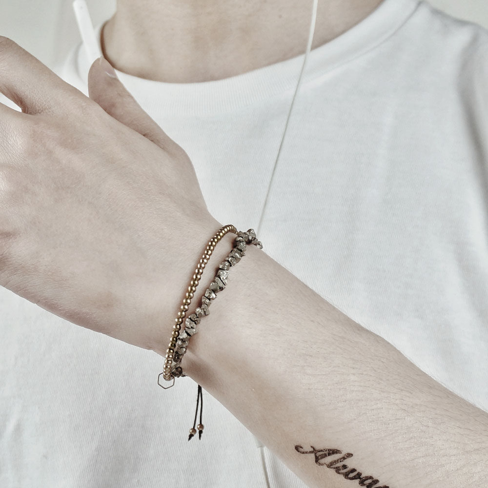 Op.13 レトロ天然石ブレスレット古代手作り古い光石金属の質感シルバー