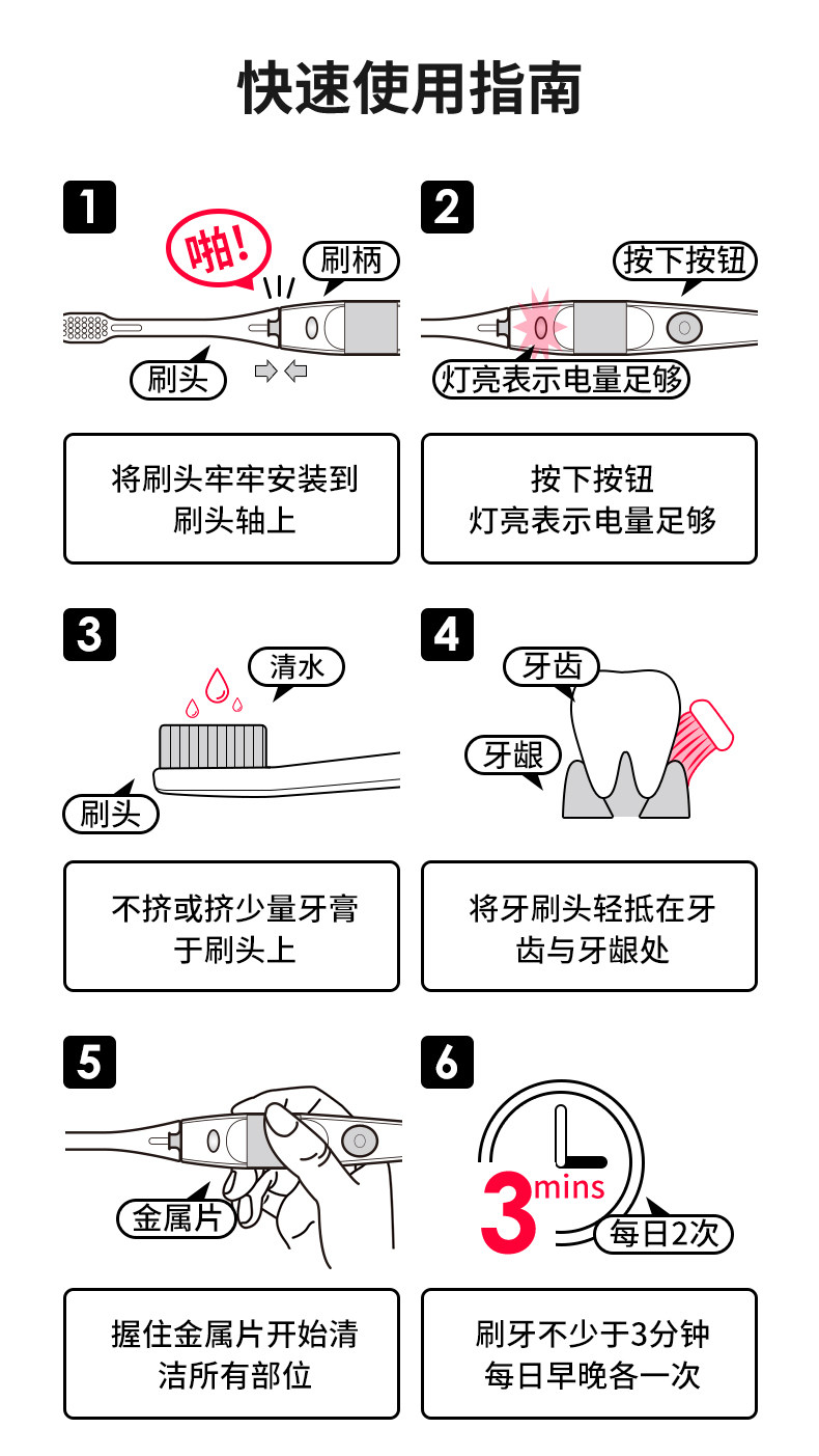 娜扎同款 日本进口 kissyou 负离子牙刷 负离子洁牙 可不用牙膏 图15