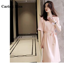 Carling Kiss2022 Fall new female main wind guest for a genuine silk Jerotropic extremely minimalist style dress
