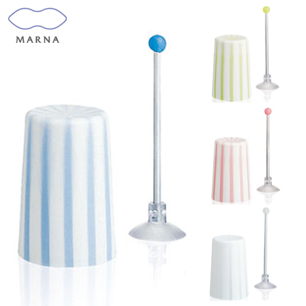 Japan System Marna Extreme Brief Series Wash Cup Combined Suction Cup Drain Rack Color Striped Toothbrushing Cup