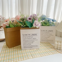 Nordic Ins Small Fresh Silk Flowers Fake Flowers Simulation Flowers Living-room Furnishing Table Flower Pendulum Floral Decorations Floral Bouquet Pendulum Pieces