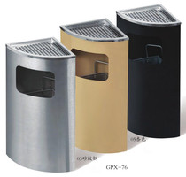 Southern shopping mall stainless steel trash can fan-shaped five-star fashion ash bucket creative business office Peel bucket
