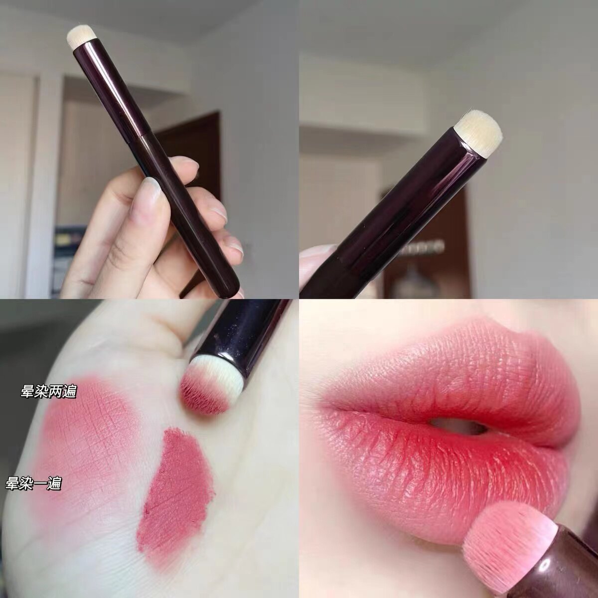 9 9 9 KUMO Tongan ~ Mini multifunction lip brushed lipstick with red lip glazed lip brushed make-up brush