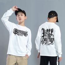 Less Son Popping American Boy Clothing T-shirt Long Sleeve Down-Shirt Fried Street Tide Suits Kod Street Dance Great Boy Tide