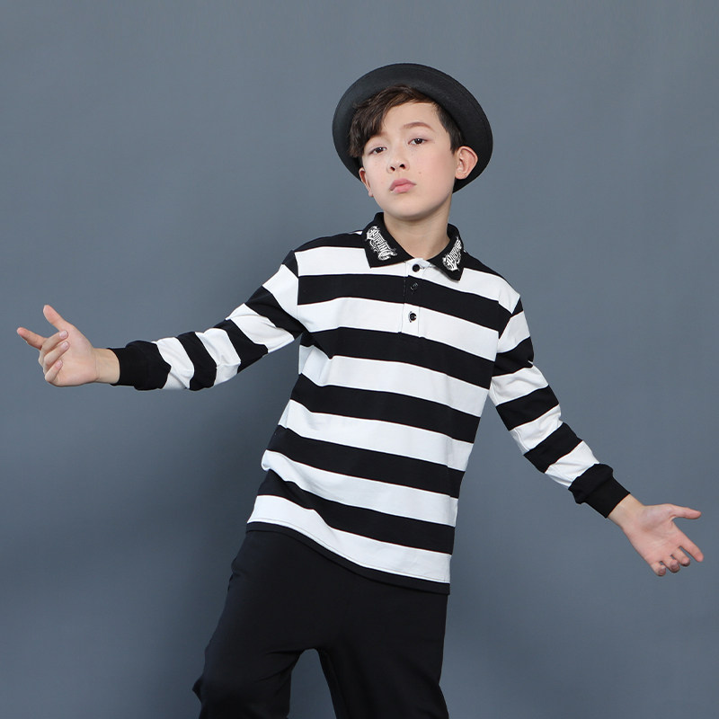 Non-Zero Danskids toddler hip-hop popling peak neck print Polo shirt