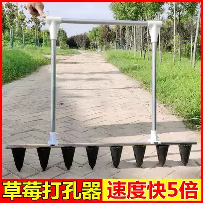 Strawberry hole punch planting ditching machine automatic small tool nestling artifact eye punching tool