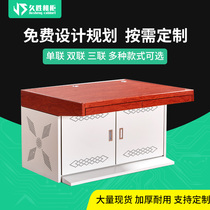 Monitoring station Console Command center control platform Security dispatching station Computer work office platform Wooden surface