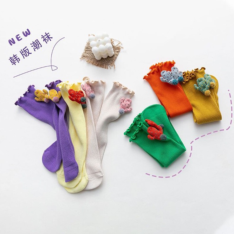ins Boys and Girls Baby Spring and Autumn Three-Dimensional Cactus Candy-Colored Mid-Calf Socks Infant and Toddler Loose-Fitting Long Socks ins Boys and Girls Baby Spring and Autumn Three-Dimensional Cactus Candy-Colored Mid-Calf Socks Infant and Toddler Loose-Fitting Long Socks