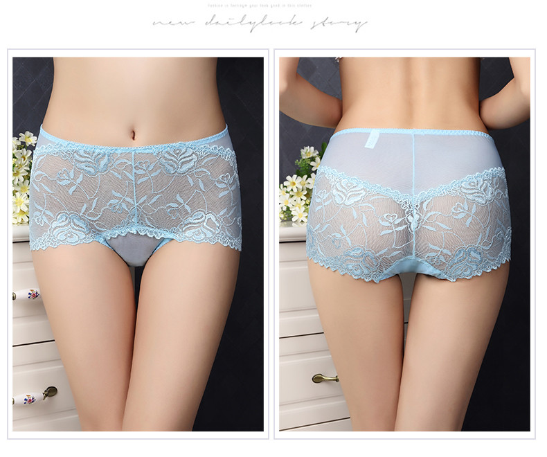 Yumei 4 đồ lót của phụ nữ ren vải hollow hot cao eo cotton underwear panty kích thước chất béo mm200 kg