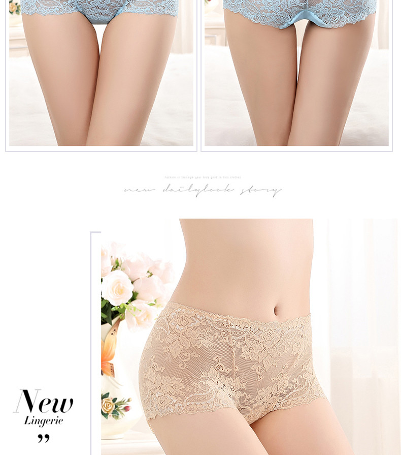 Yumei 5 đồ lót của phụ nữ bông tập tin sexy ren vải cao eo hollow hot đồ lót kích thước lớn chất béo mm200 kg