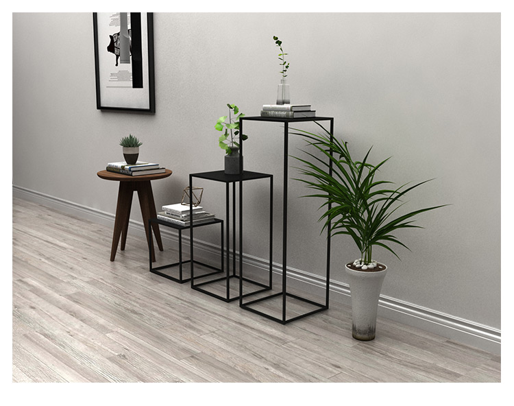 Bắc Âu rèn hoa sắt đứng nhiều lớp giá chậu xanh loll ban công kệ hoa sàn phòng khách trong nhà sàn hoa đứng - Kệ kệ giày nhựa