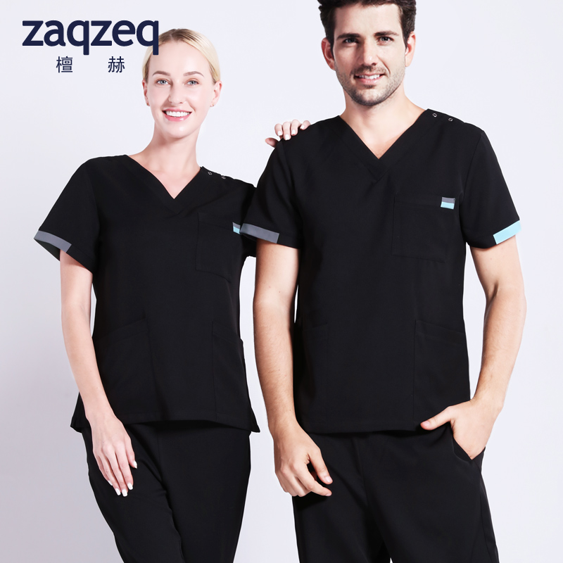 ZaqZeq Tanhe surgical clothes hand washing clothes female doctor clothes dental clinic overalls men's elastic brush hand clothes