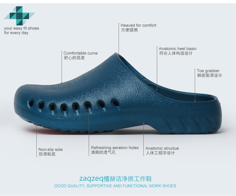 Phẫu thuật dép đi trong phòng mổ bệnh viện giày dành cho nam giới và phụ nữ bác sĩ và y tá giày công tác chống trượt giày lỗ đáy mềm dép Baotou