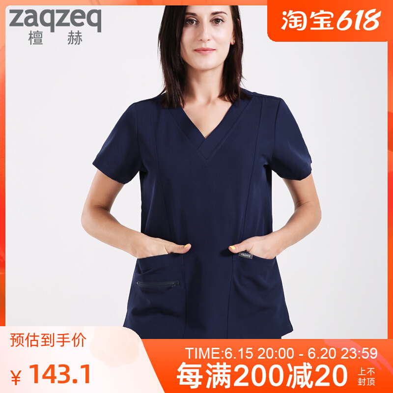 Honolulu European and American Wind Handwashing suit Doctors Nurse Surgery clothes Men and women Short sleeves Oral brush Handclothes workwear