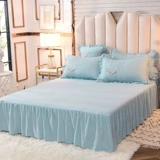 Комплект, нескользящий хлопковый пододеяльник для принцессы, легкий роскошный стиль, с вышивкой, 4 предмета, простой и элегантный дизайн