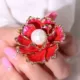 National Flower Peony Flower Size Brooch Brooch Womens Pin-in Jacket Ngọc trai Ghim Cardigan Phụ kiện sườn xám - Trâm cài