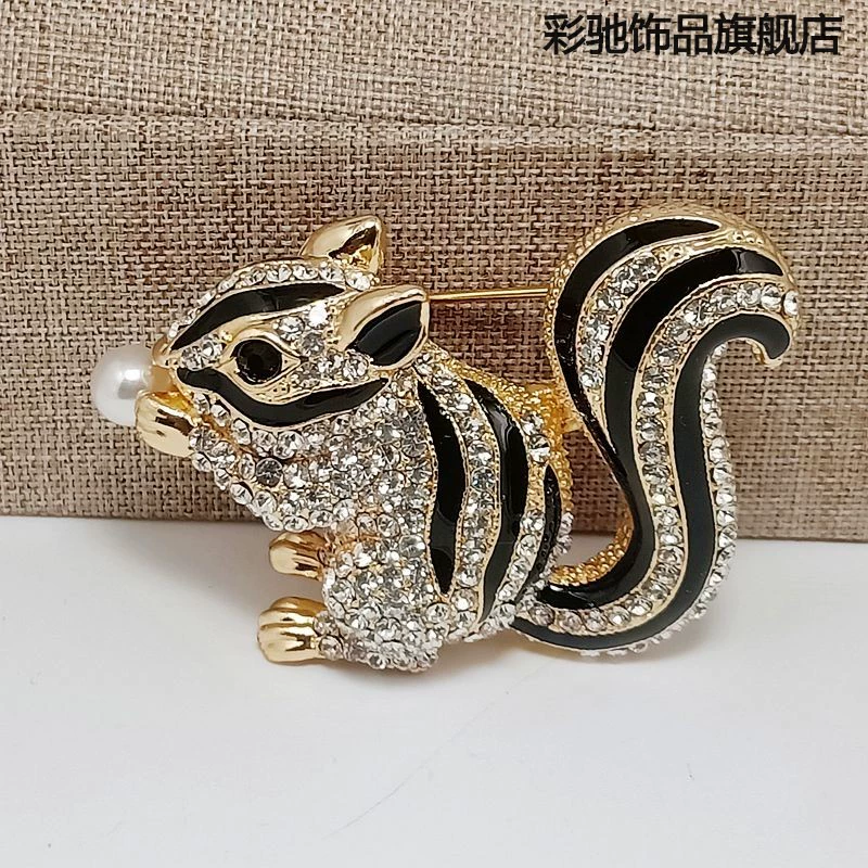 Cá tính sáng tạo mới trâm sóc đàn ông và phụ nữ phim hoạt hình hoang dã dễ thương men động vật trâm ngọc trai - Trâm cài