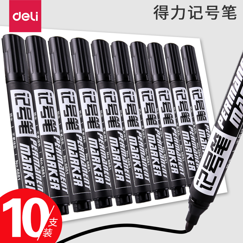Able 10 Mount Notes Pen Black Coarse Head Large Capacity Mike Pen Check Pen Oily Pen Waterproof Not Easy To Drop Color Bizarre Pen Wholesale Black Mark Ink Large Capacity Oily Pen