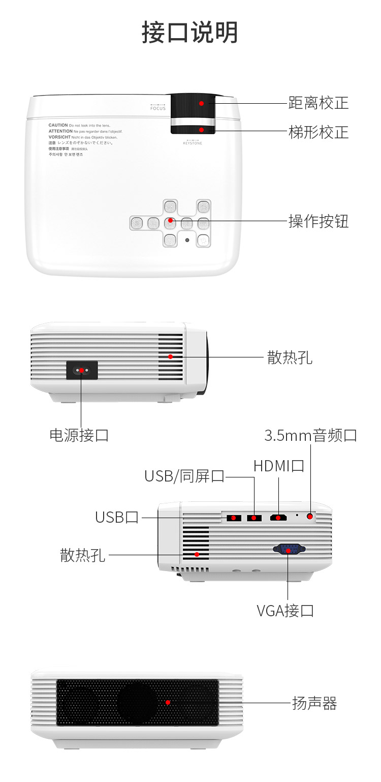 Máy chiếu điện thoại di động Rui Shida S1 gia đình HD thông minh giọng nói không dây 3D rạp chiếu phim gia đình micro di động mini ký túc xá chiếu phim âm thanh nổi - Máy chiếu
