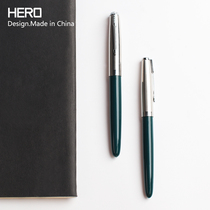(Buy 3 get 1 free)Hero brand vintage retro 616 Hero pen old classic squeeze pinch blotting pack tip Dark tip Male and female students special adult student supplies do not leak ink for word practice