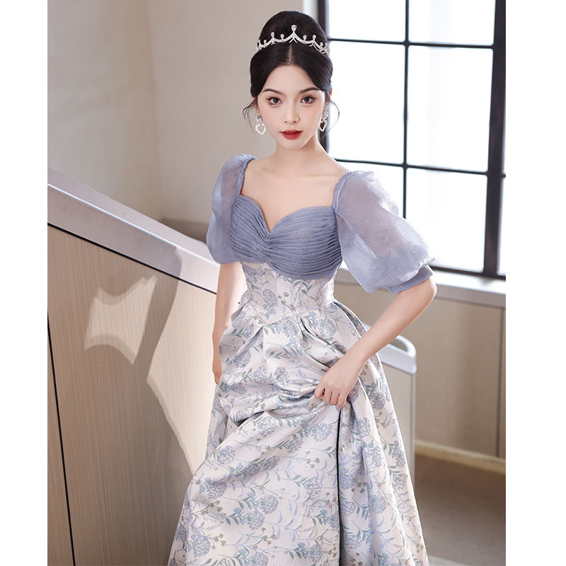 Purple advanced elite evening dress, french style, 2023 collection, high-end, bright catchy style Purple advanced elite evening dress, french style, 2023 collection, high-end, bright catchy style