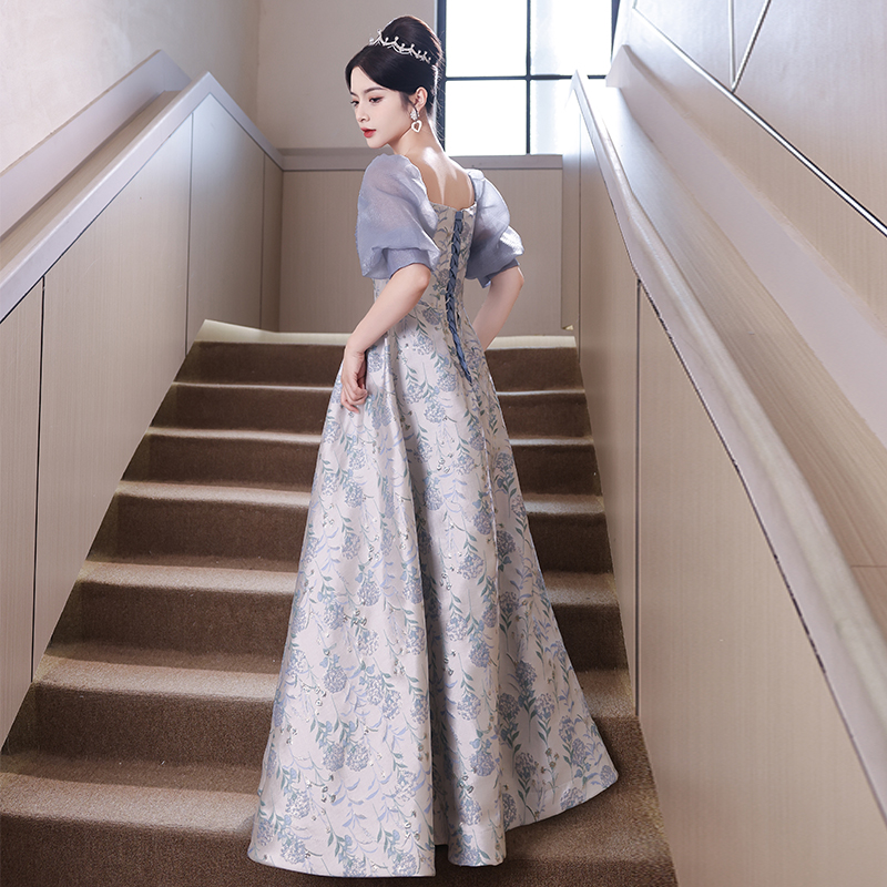 Purple advanced elite evening dress, french style, 2023 collection, high-end, bright catchy style