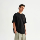 Мужская летняя бархатная футболка с коротким рукавом, оверсайз, короткий рукав