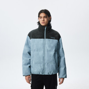 Ch trendy men's patchwork stand collar cotton coat Ch trendy men's patchwork stand collar cotton coat