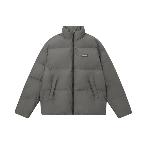 Бархатный однотонный демисезонный пуховик, куртка, утиный пух, в американском стиле