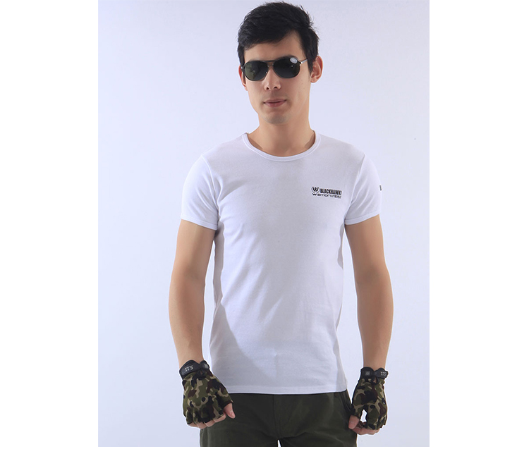 Mùa hè mới ngoài trời quần áo quạt quân đội ngắn tay cổ tròn nhanh khô cotton áo thun lực lượng đặc biệt đào tạo quần áo ngụy trang nam - Những người đam mê quân sự hàng may mặc / sản phẩm quạt quân đội giày bộ đội cao cổ