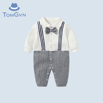 Tommy Gaven baby autumn clothes for mens conjoined clothes for the first year of the week Courtesy Full Moon Newborn Children