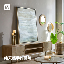 foundhome small apartment creative TV cabinet modern simple Nordic wood home living room floor Cabinet table