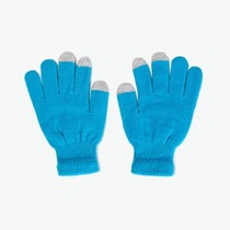 2 pieces 8 Fold (YOHO)RASEN family EASY LIFE three finger touch screen gloves blue