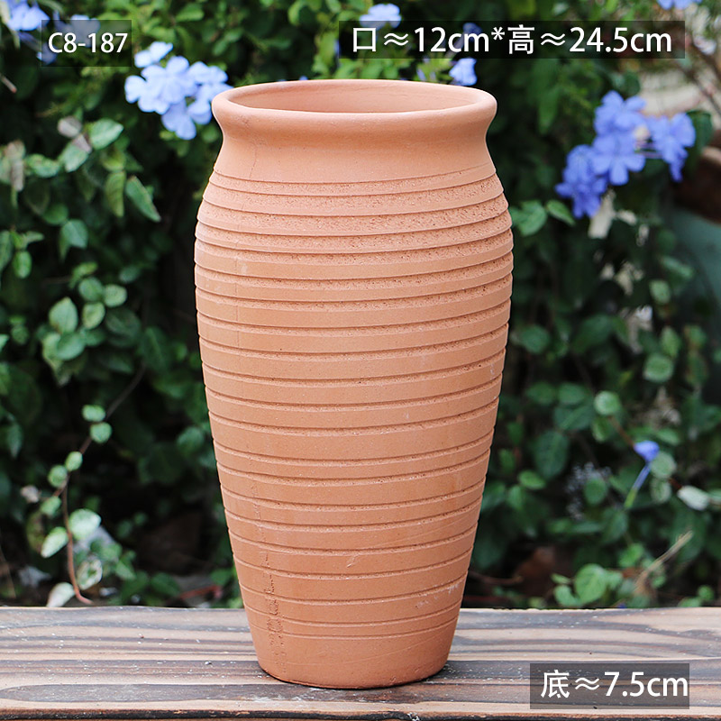 Special offer Master old pile pots succulent flower pots high tube ceramic large stoneware breathable extra large earthenware flower pot clearance