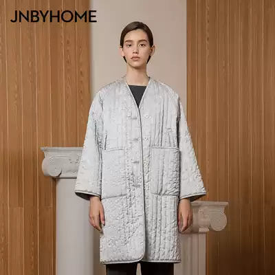 JNBYHOME Jiangnan cloth home clothing cotton padded clothes thick autumn and winter warm double-sided coat long sleeve shape can be worn