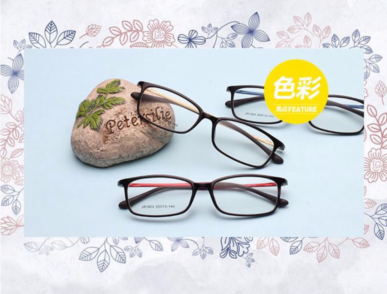 Kính siêu mỏng TR90 khung kính cận thị Kính cận thị nam và kính nữ khung kính Hàn Quốc thời trang đa sắc kính mắt thời trang