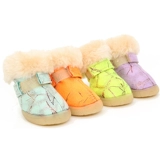 Никакой обуви, которую носят щенки собаки, набор из 4 маленьких домашних животных плюшевых собак за четыре сезона тепло и мягкое дно